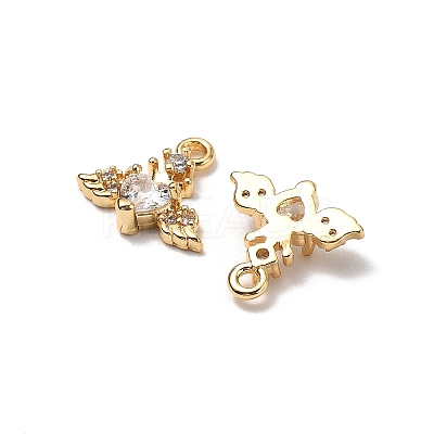 Brass Micro Pave Cubic Zirconia Pendants KK-A259-13G-1