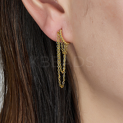 925 Sterling Silver Hoop Earrings BK6776-1-1