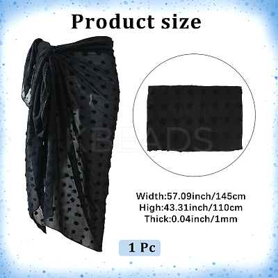 Rectangle Polyester Beach Wrap Dress AJEW-WH20006-182B-1