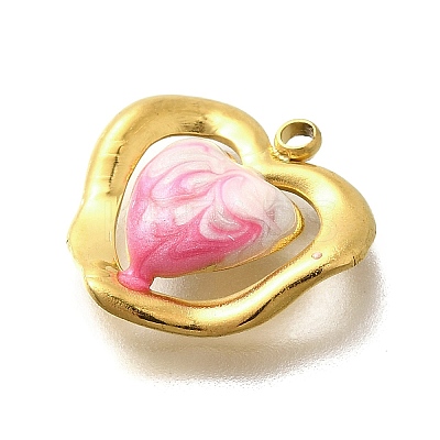 Brass Enamel Pendants LS-STAS-Q347-15G-03-1-1