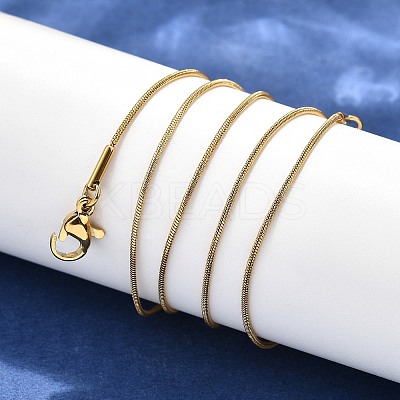 304 Stainless Steel Snake Chain Necklaces NJEW-M124-11G-1
