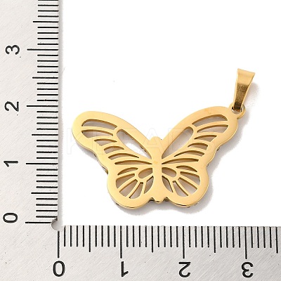 Ion Plating(IP) 304 Stainless Steel Rhinestone Pendants STAS-P340-10G-1
