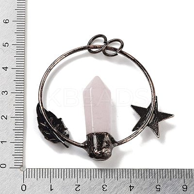Natural Rose Quartz Faceted Pointed Bullet Big Pendants G-A221-01F-1