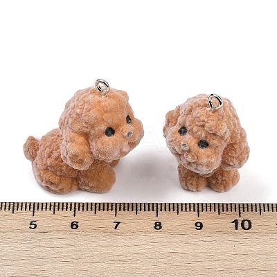Flocky Resin Pendants FIND-A052-06K-1