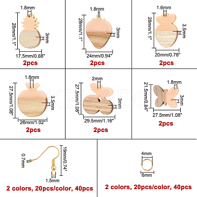 DIY Dangle Earring Making Kits RESI-OC0001-10-1