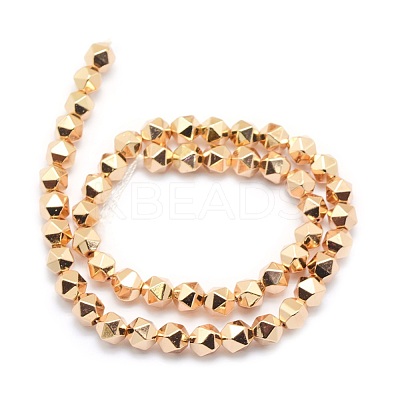 Electroplate Non-magnetic Synthetic Hematite Beads Strands G-L485-07A-LG-1
