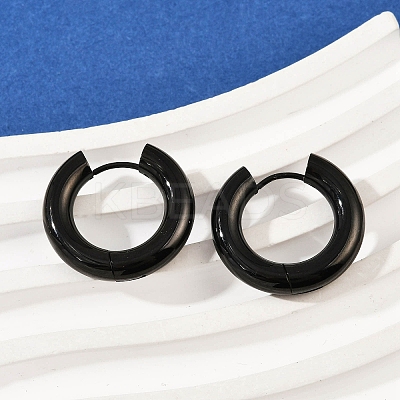 202 Stainless Steel Polishing Hoop Earrings EJEW-M106-02EB-04-1