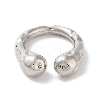 Rack Plating Brass Cuff Rings RJEW-D025-05P-1