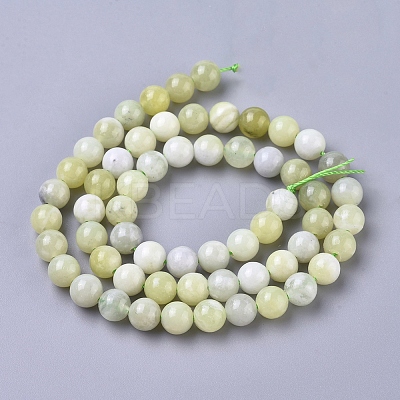Natural Sinkiang Jade Beads Strands G-L538-036-6mm-1
