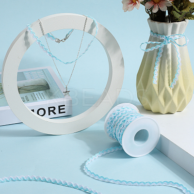 Two Tone Polyester Wavy Fringe Trim Ribbon OCOR-GF0003-97D-1