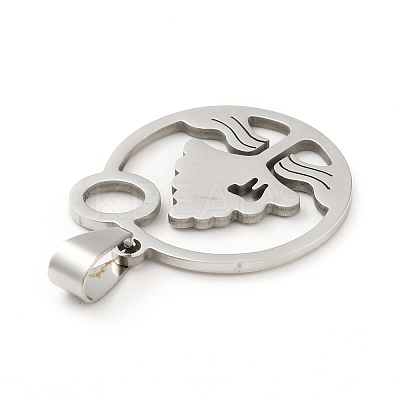 Non-Tarnish 201 Stainless Steel Pendants LS-STAS-D190-10P-1