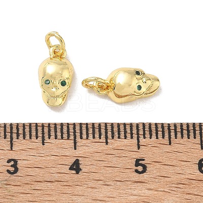 Brass Micro Pave Cubic Zirconia Charms KK-E797-01D-G-1