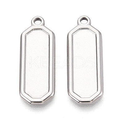 304 Stainless Steel Pendant Cabochon Settings STAS-N108-63P-1