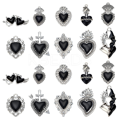 20Pcs 10 Sytyles Alloy Enamel Pendants ENAM-ME0001-11-1