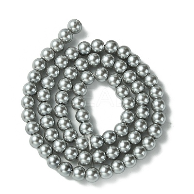 Eco-Friendly Dyed Glass Pearl Beads Strands HY-A008-6mm-RB031-1