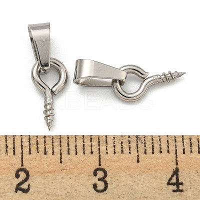 Tarnish Resistant 304 Stainless Steel Screw Eye Pin Peg Bails STAS-R233-01C-P-1