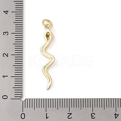 Brass Micro Pave Cubic Zirconia Pendants ZIRC-P121-03B-G-1