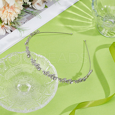 Alloy with Rhinestone Hair Bands for Women Girls AJEW-WH0609-316P-1