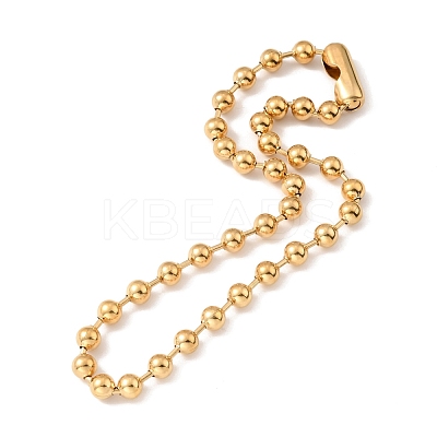 PVD Vacuum Plating 304 Stainless Steel Ball Chain Necklace & Bracelet Set STAS-D181-01G-01A-1