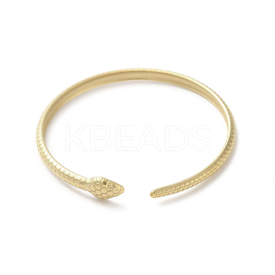304 Stainless Steel Snake Cuff Bangles BJEW-A003-02G-1