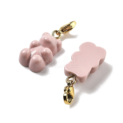 Bear Resin Pendant Decorations STAS-M092-01G-07-1
