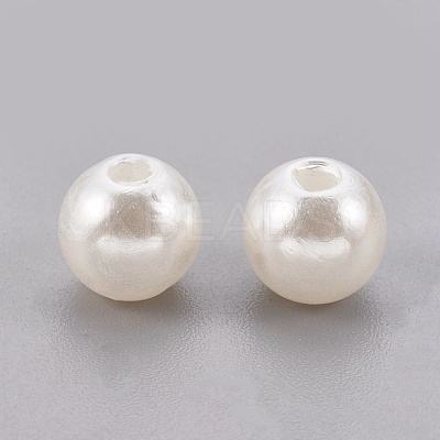 ABS Plastic Imitation Pearl Beads X-KY-G009-8mm-02-1