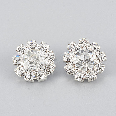 1-Hole Brass Rhinestone Shank Buttons RB-S048-05-1