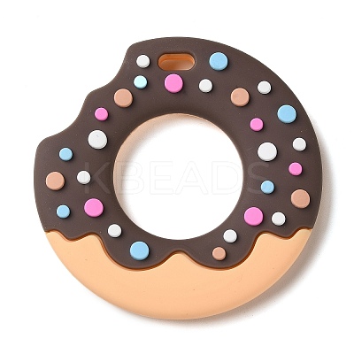 Donut Food Grade Eco-Friendly Silicone Focal Beads SIL-Q023-01B-1