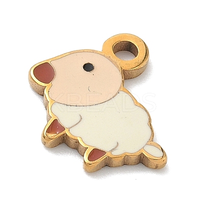 304 Stainless Steel Enamel Pendants STAS-G374-01G-01-1