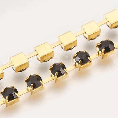 Brass Rhinestone Strass Chains CHC-S16-08C-1