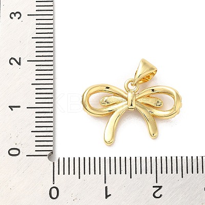 Rack Plating Brass Micro Pave Clear Cubic Zirconia Pendants KK-A206-05H-G-1