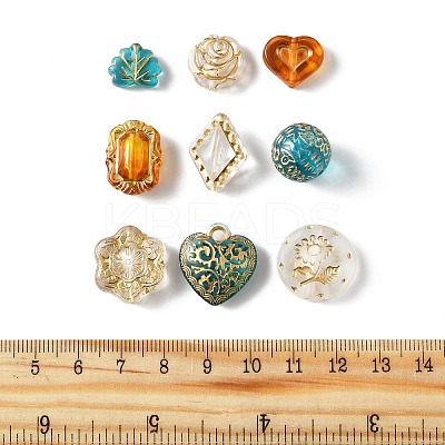 50Pcs 10 Styles Acrylic Beads OACR-FP0001-14-1