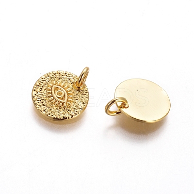 Brass Rough Surface Charms X-KK-I656-04G-1