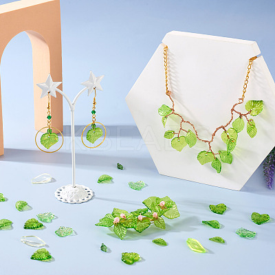 320Pcs 8 Style Transparent Acrylic Pendants TACR-TA0001-18-1