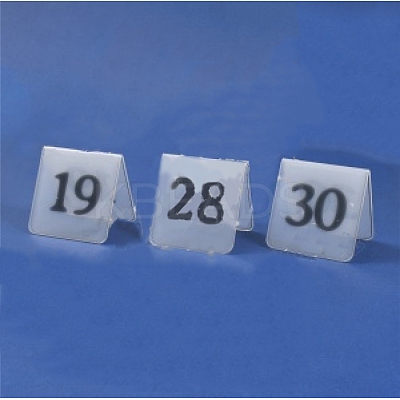 27Pcs Acrylic Tent Table Number Sign AJEW-XCP0002-51-1
