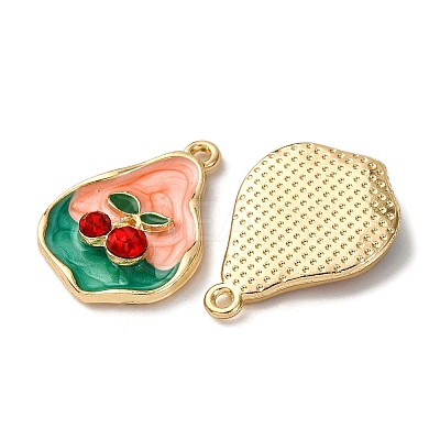 Light Gold Tone Alloy Enamel Pendants ENAM-B028-33KCG-03-1