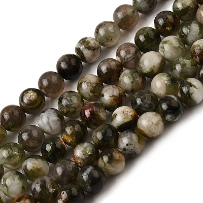 Natural Lepidolite Beads Strands G-F799-B01-7mm-1