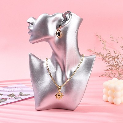 High End Resin Side Body Model Portrait Jewelry Stand NDIS-B001-03B-1