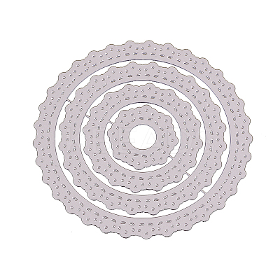 Flat Round Frame Carbon Steel Cutting Dies Stencils LS-DIY-F028-79-1