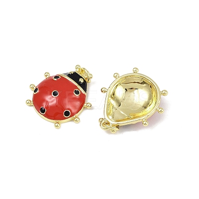 Brass Enamel Pendants KK-H072-03G-1