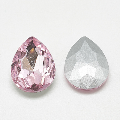 Pointed Back Glass Rhinestone Cabochons RGLA-T081-7x10mm-10-1