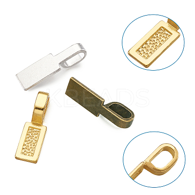 Tibetan Style Alloy Glue-on Flat Pad Bails TIBE-TA0001-09-1