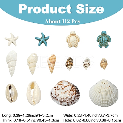 DIY Starfish Sea Turtle Shell Making Findings Kits DIY-YW0017-07-1