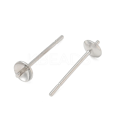 Brass Stud Earring Findings KK-A300-29A-P-1