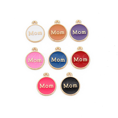 Mother's Day Alloy Enamel Charms ENAM-T016-11-RS-1