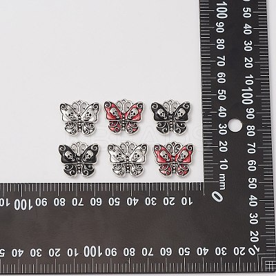 30Pcs 3 Colors Alloy Enamel Pendants ENAM-CJ0004-23-1
