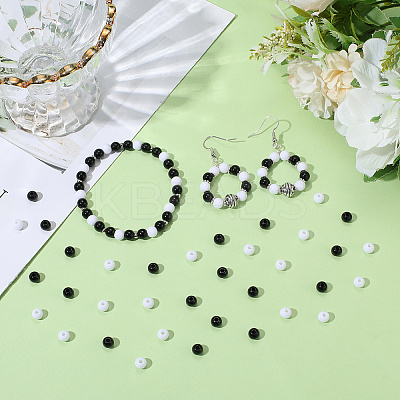 1000Pcs 2 Colors Opaque Acrylic Beads MACR-SP0001-81A-1