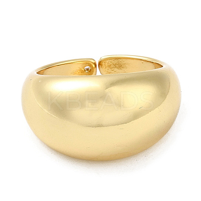 Rack Plating Brass Blank Dome Open Cuff Rings X-RJEW-E290-02G-1