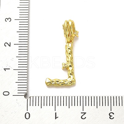 Rack Plating Brass Micro Pave Cubic Zirconia European Dangle Charms KK-L210-015G-L-1