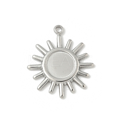 304 Stainless Steel Pendant Cabochon Settings LS-STAS-L293-07P-1